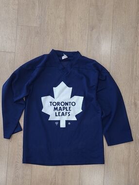 Vintage Ravens Practice Toronto Maple Leafs Navy Hockey Jersey Made In Canada